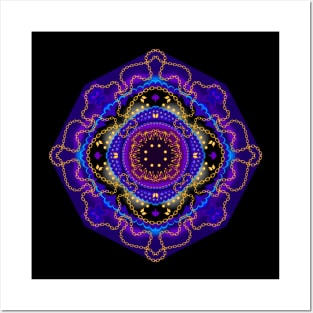 golden chains mandala Posters and Art